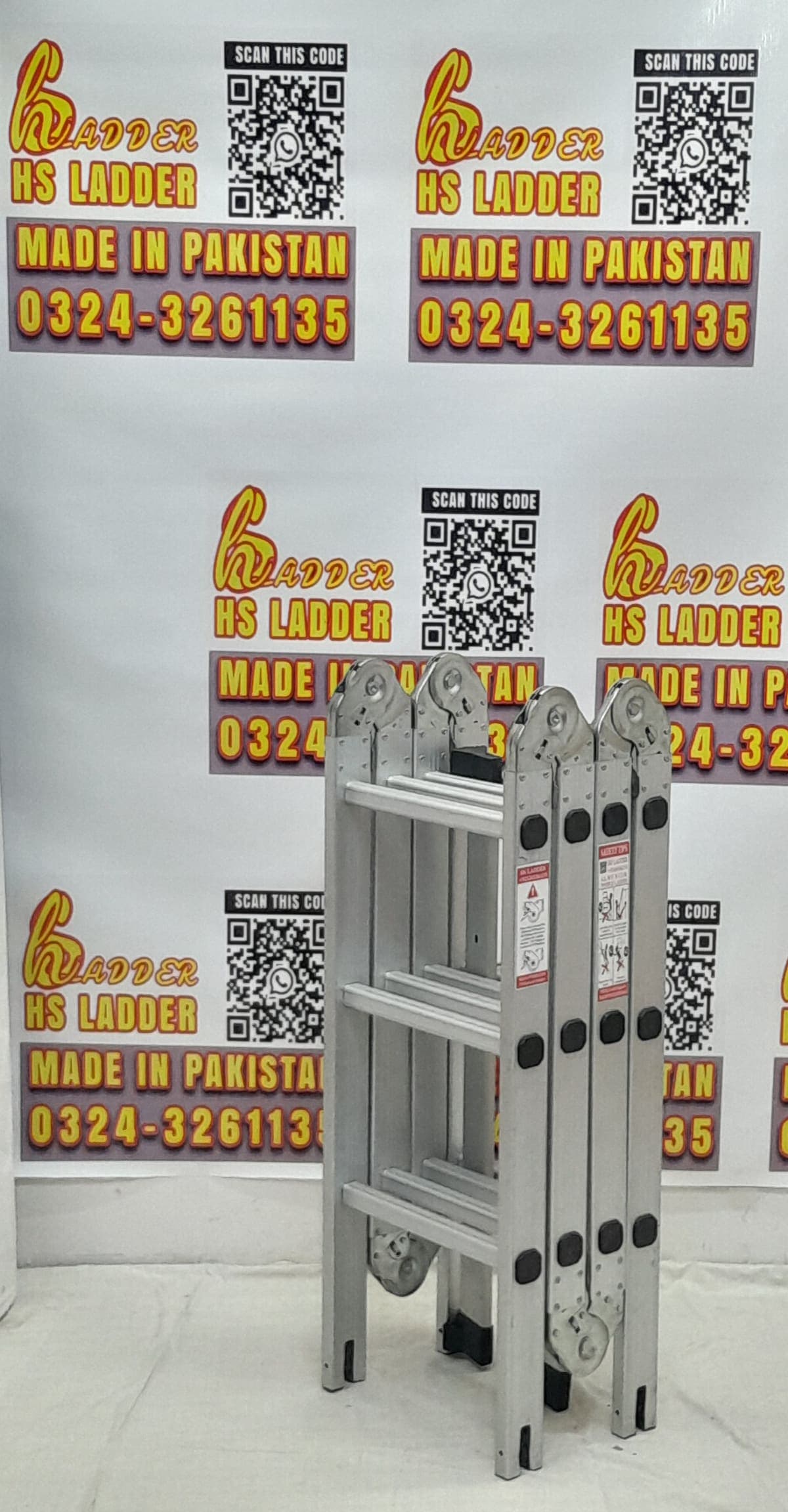 Almunium Multi Purpose Ladder 12 Feet Heavy Quality