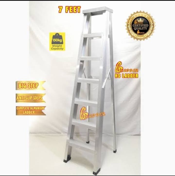 Almunium A Type 7 Feet Step Ladder 4 Inch Best Quality