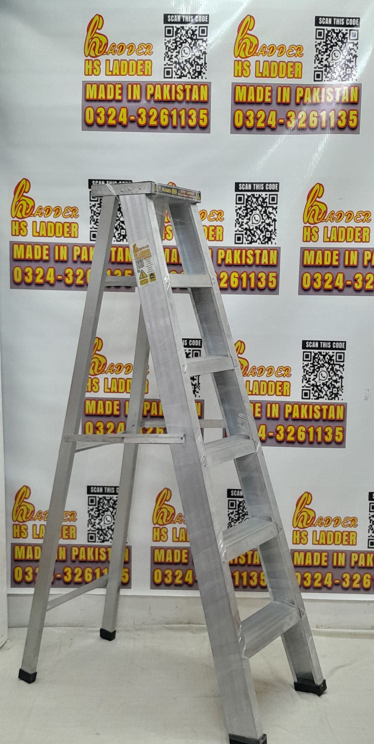Almunium A Type 6 Feet Step Ladder 4 Inch Best Quality